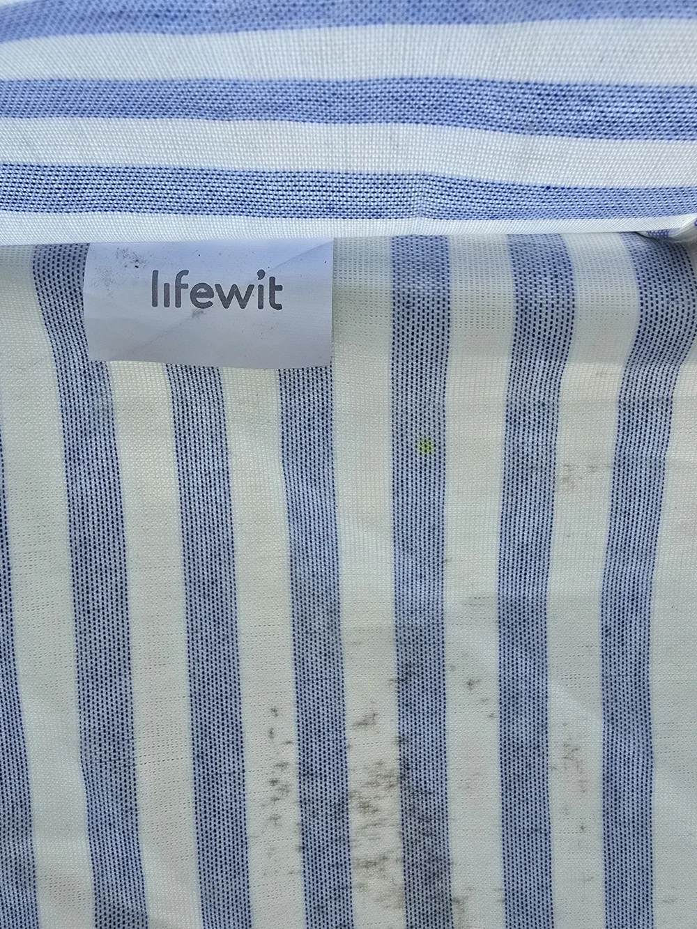 Striped Laundry Hampers - Blue and White (Pair)